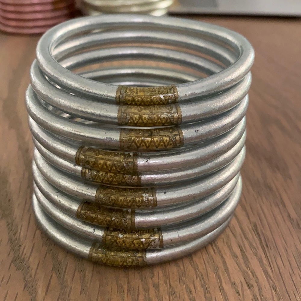 BuDhaGirl silver bangles set of 9